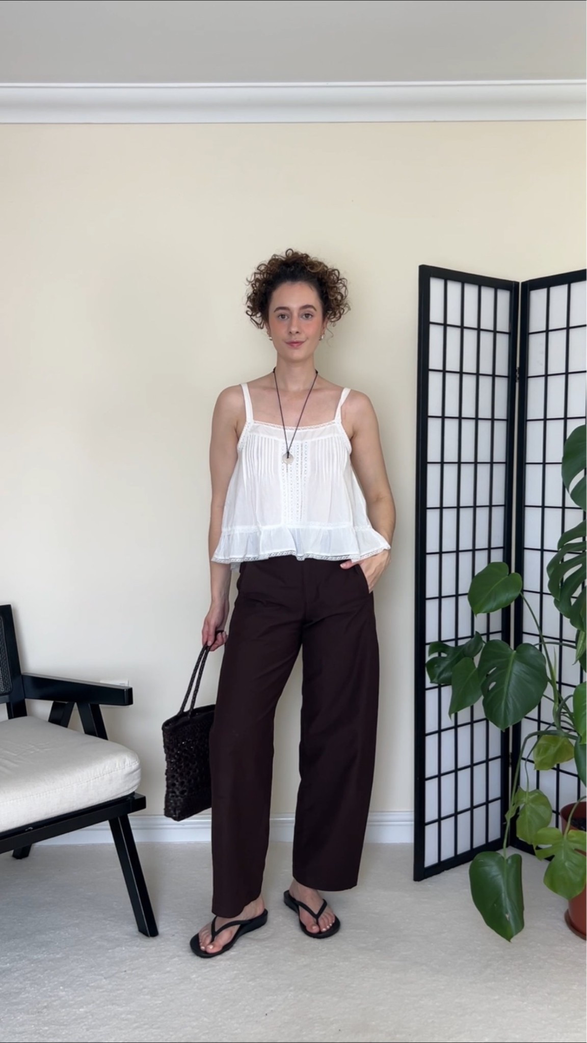 Size s top
XXS trousers 
Flip flops true to size