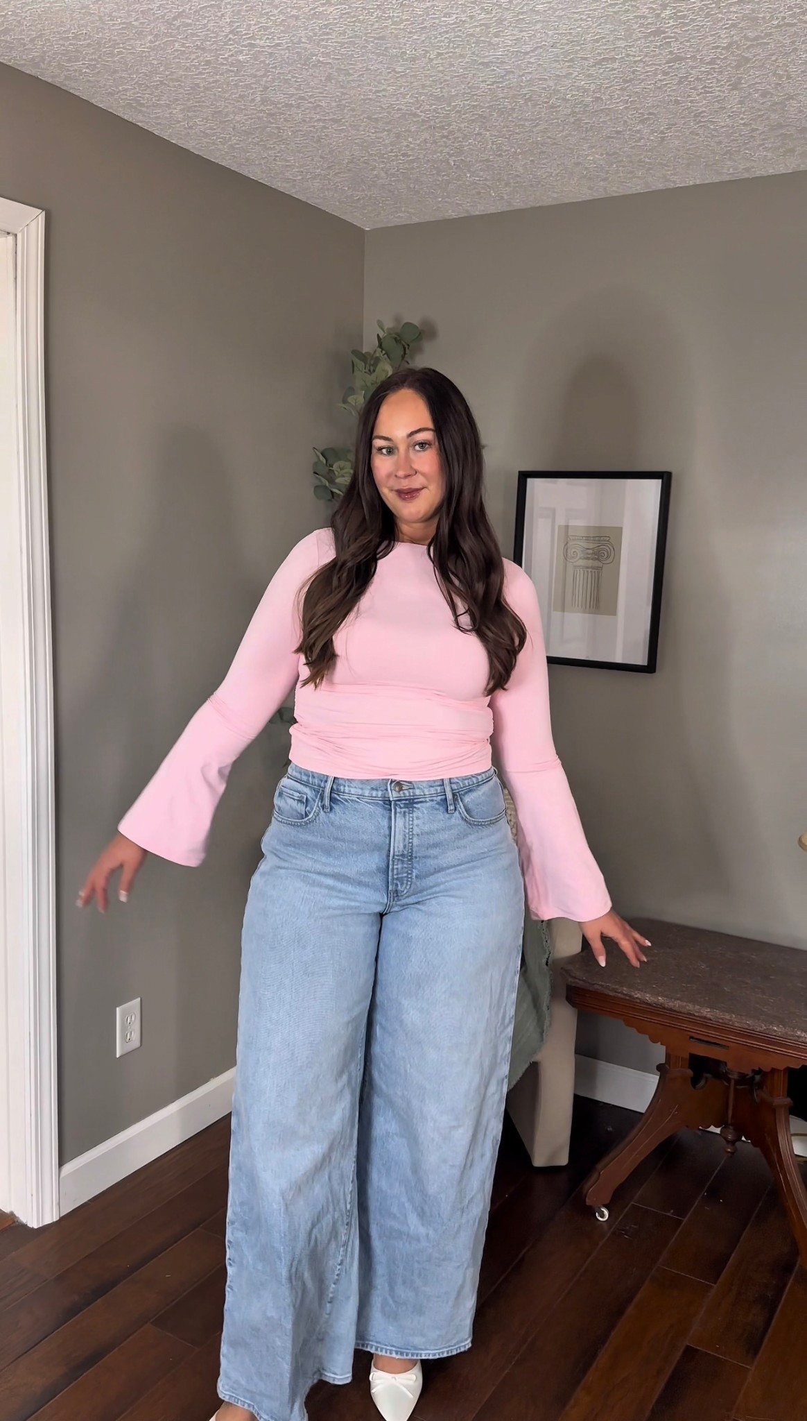 Amazon top - large
Express wide leg jeans - 14 long
Amazon kitten heels - tts 10

valentines day outfit
Date night outfits
Amazon style
Amazon fashion
Casual outfits
Amazon tops for women

#LTKootd #LTKFindsUnder50 #LTKTall