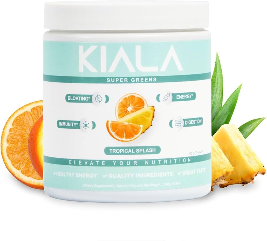 Kiala Nutrition Super Greens, Organic Greens Powder with Spirulina & Chlorella for Digestion, Gut... | Amazon (US)