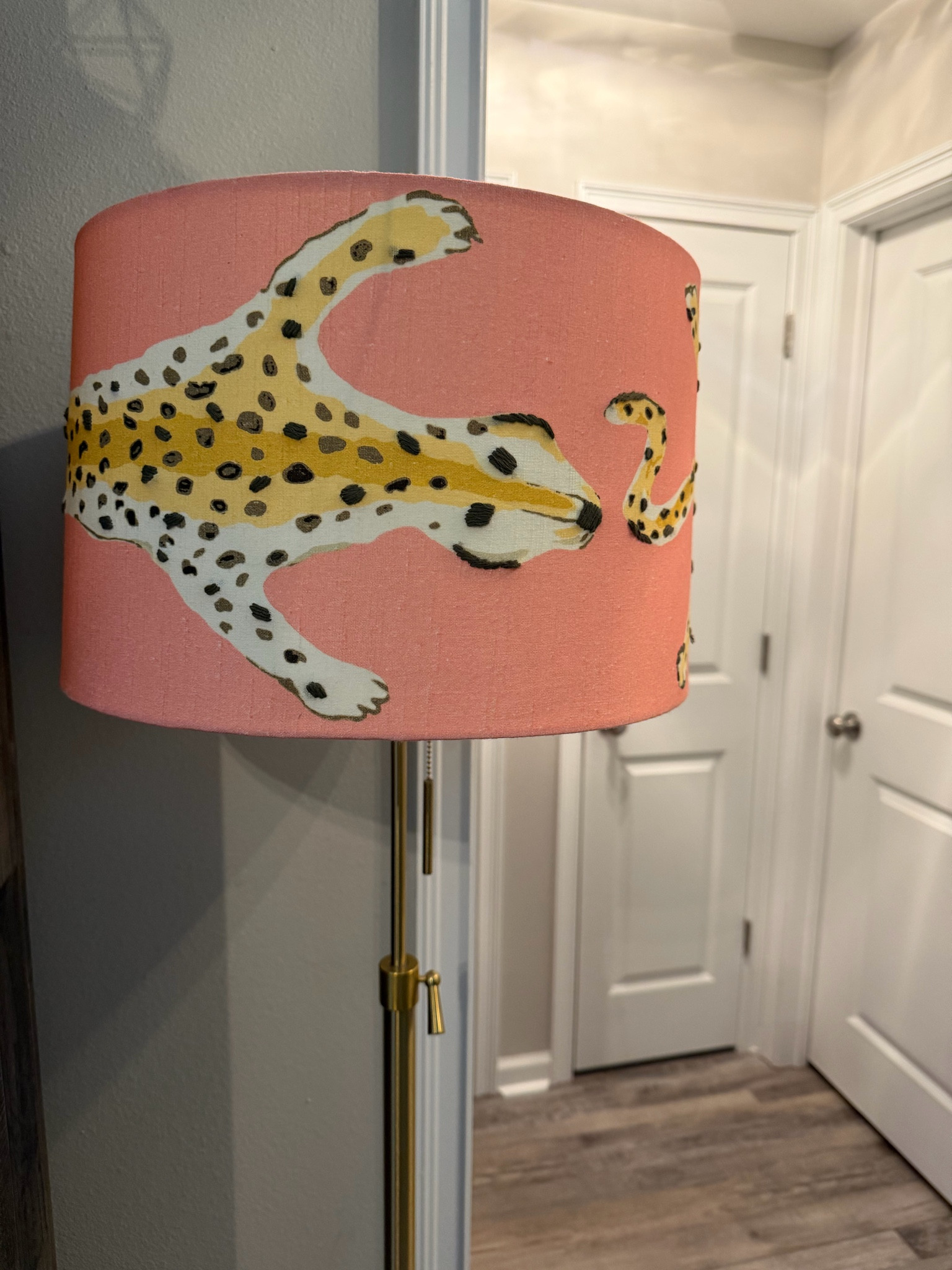 The cutest pink leopard textured lampshade! With an adjustable gold lamp stand. #girlyhouse #homedecor

#LTKdayinmylife #LTKHome #LTKMothersDay