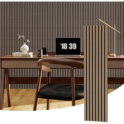 Coucheta 3D Fluted Wood Slat Acoustic Panels, Stylish Soundproof Wall Panels for Noise Reduction & Sound Absorption, Home Theater, Office, Studio | Target