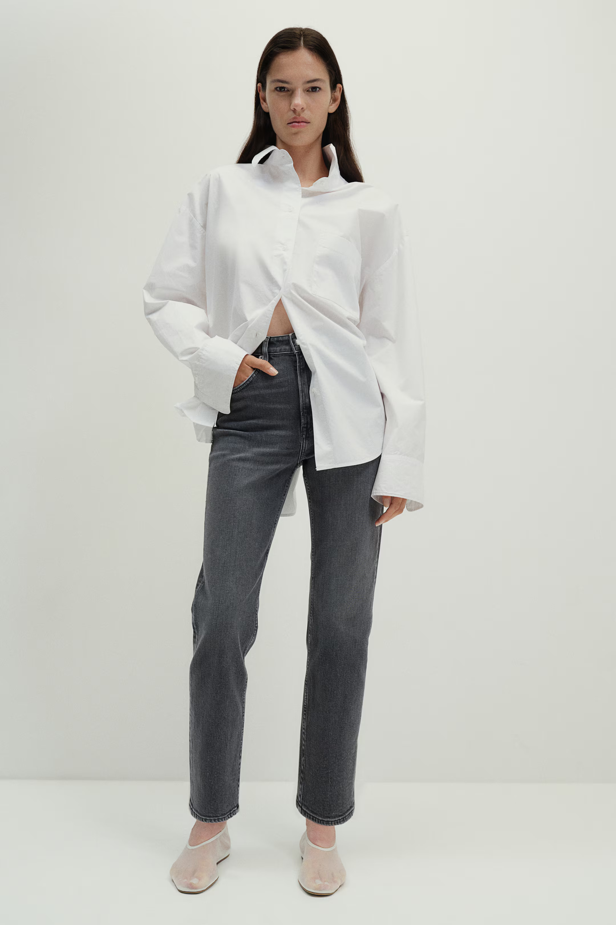 Slim Straight High Ankle Jeans | H&M (US + CA)