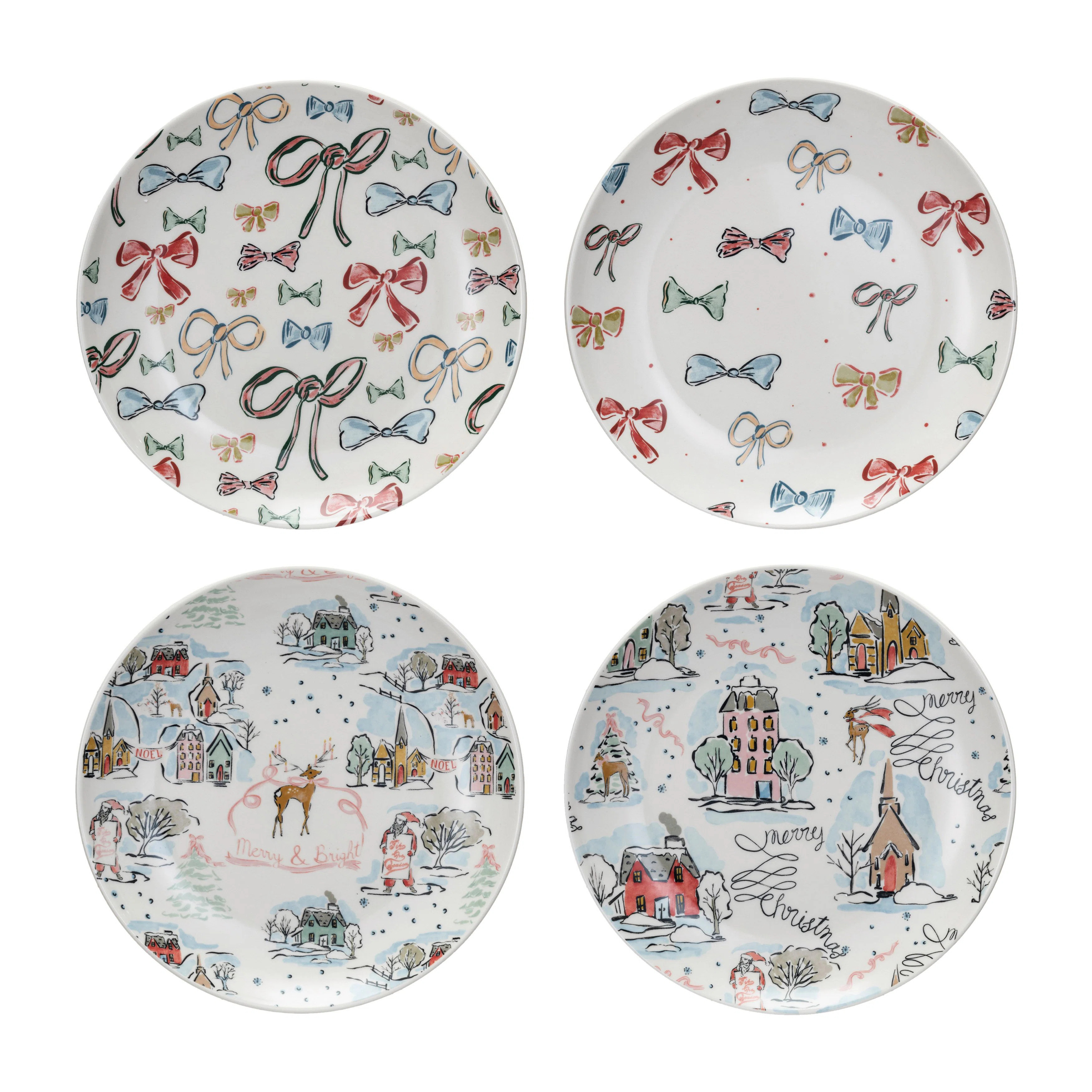 The Holiday Aisle® Round Stoneware Plate With Holiday Pattern | Wayfair | Wayfair North America