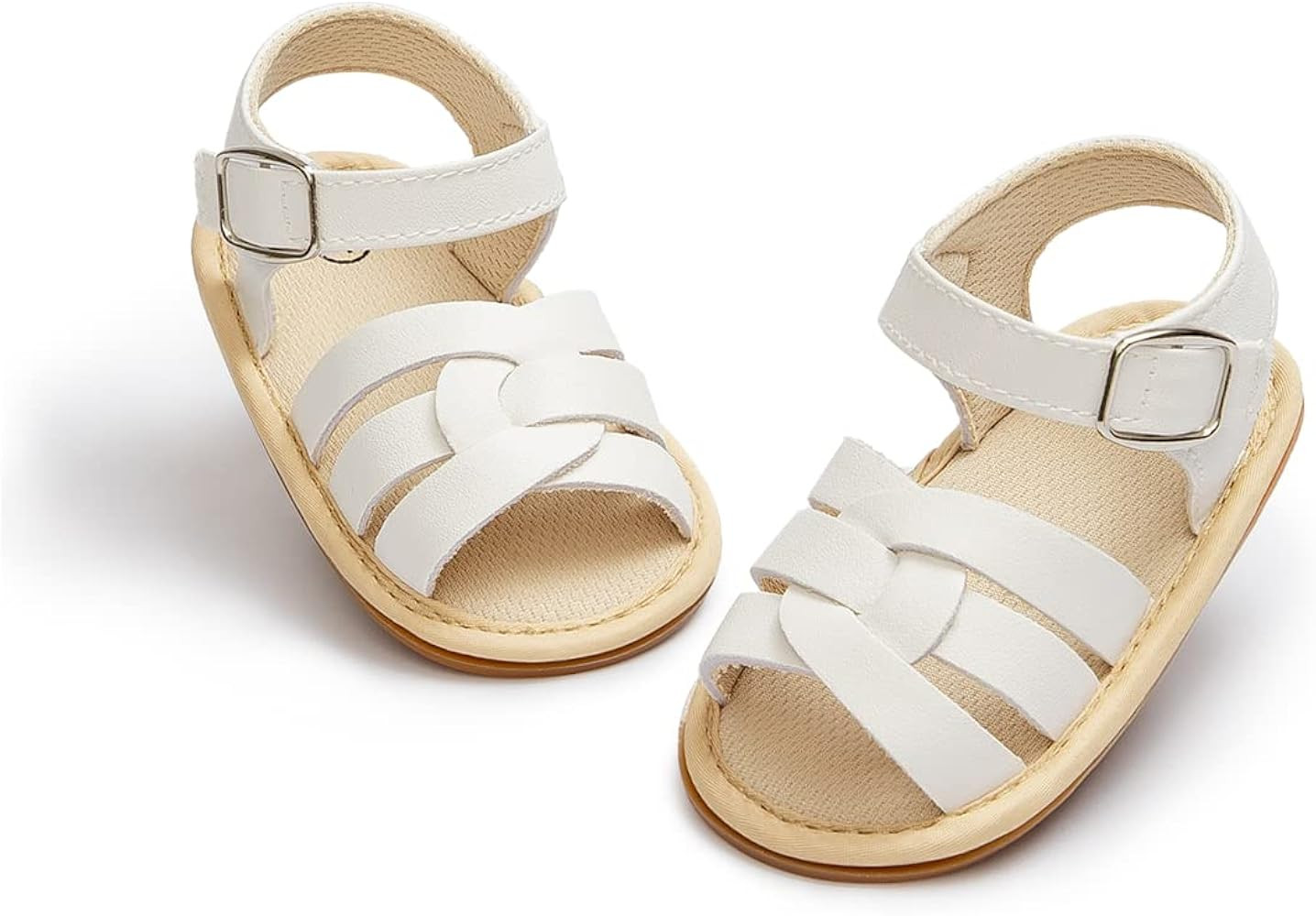 Miamooi Infant Baby Girls Boys Sandals Summer Bowknot Crib Shoes Toddler Pu Leather Flower Soft R... | Amazon (US)