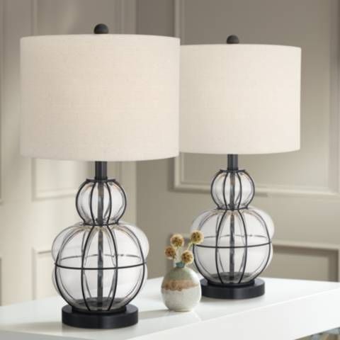 Eric Blown Glass Gourd Table Lamps Set of 2 | Lamps Plus