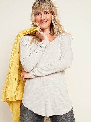 Loose Luxe Slub-Knit Tunic Tee for Women | Old Navy (US)