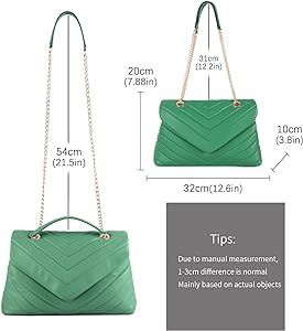 Women’s Fashion Crossbody Bags Lightweight Adjustable Chain Strap Quilted Designer Handbags Sho... | Amazon (US)