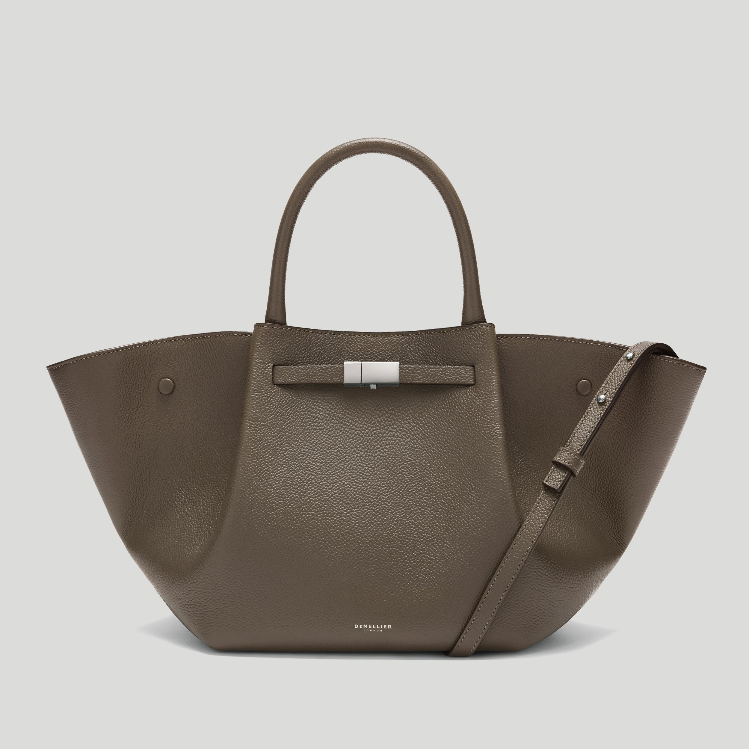 The Midi New York | Dark Taupe Small Grain | DeMellier | DeMellier