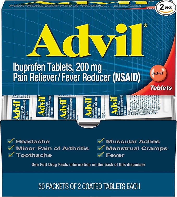 Advil Tabs 2-Pack Pouch 50 | Amazon (US)