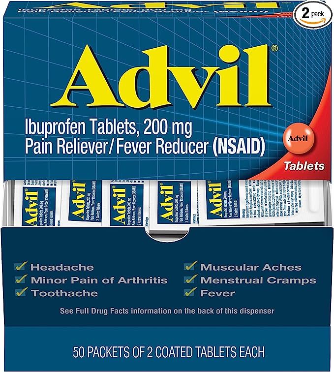 Advil Tabs 2-Pack Pouch 50 | Amazon (US)