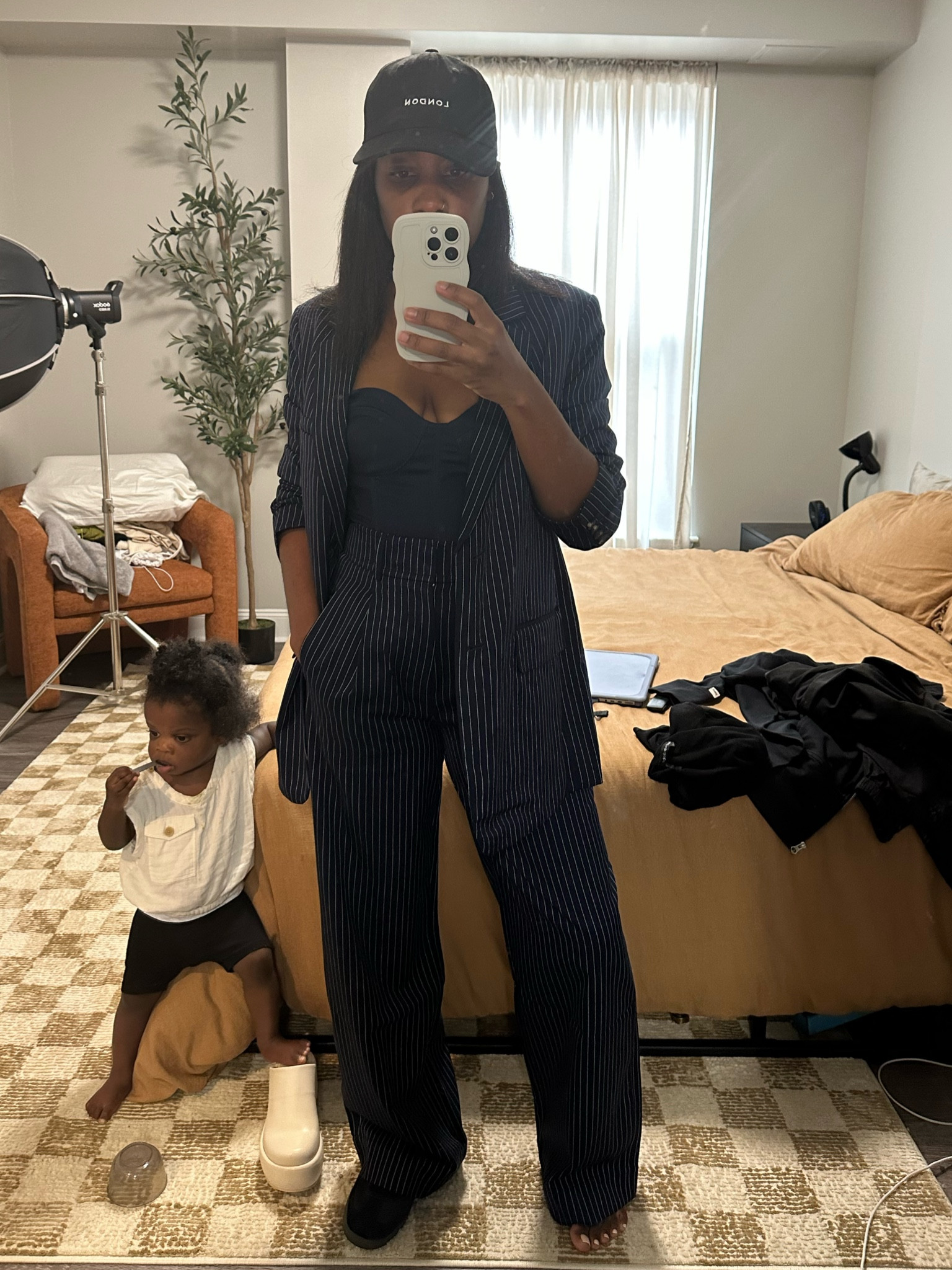 This pinstripe suit is so good and perfect for fall fashion. Fall outfit. 

#LTKstyletip