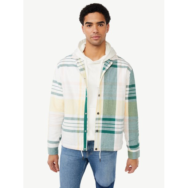 Free Assembly Men's Pattern Coaches Jacket | Walmart (US)