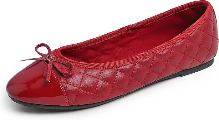 FEVERSOLE Women's Bow Tie Fashion Dress Slip On Shoes Round Toe Ballet Flat | Amazon (US)