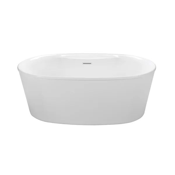 Adel 2 Freestanding Soaking Acrylic Bathtub - 57.25 x 31 | Wayfair North America