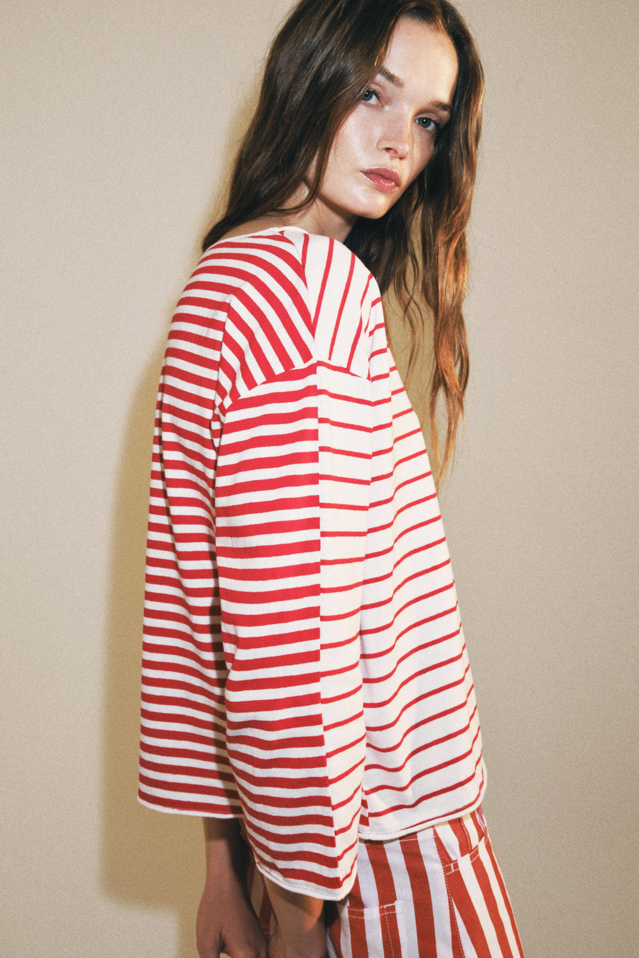 STRIPED RUSTIC T-SHIRT | Zara FR