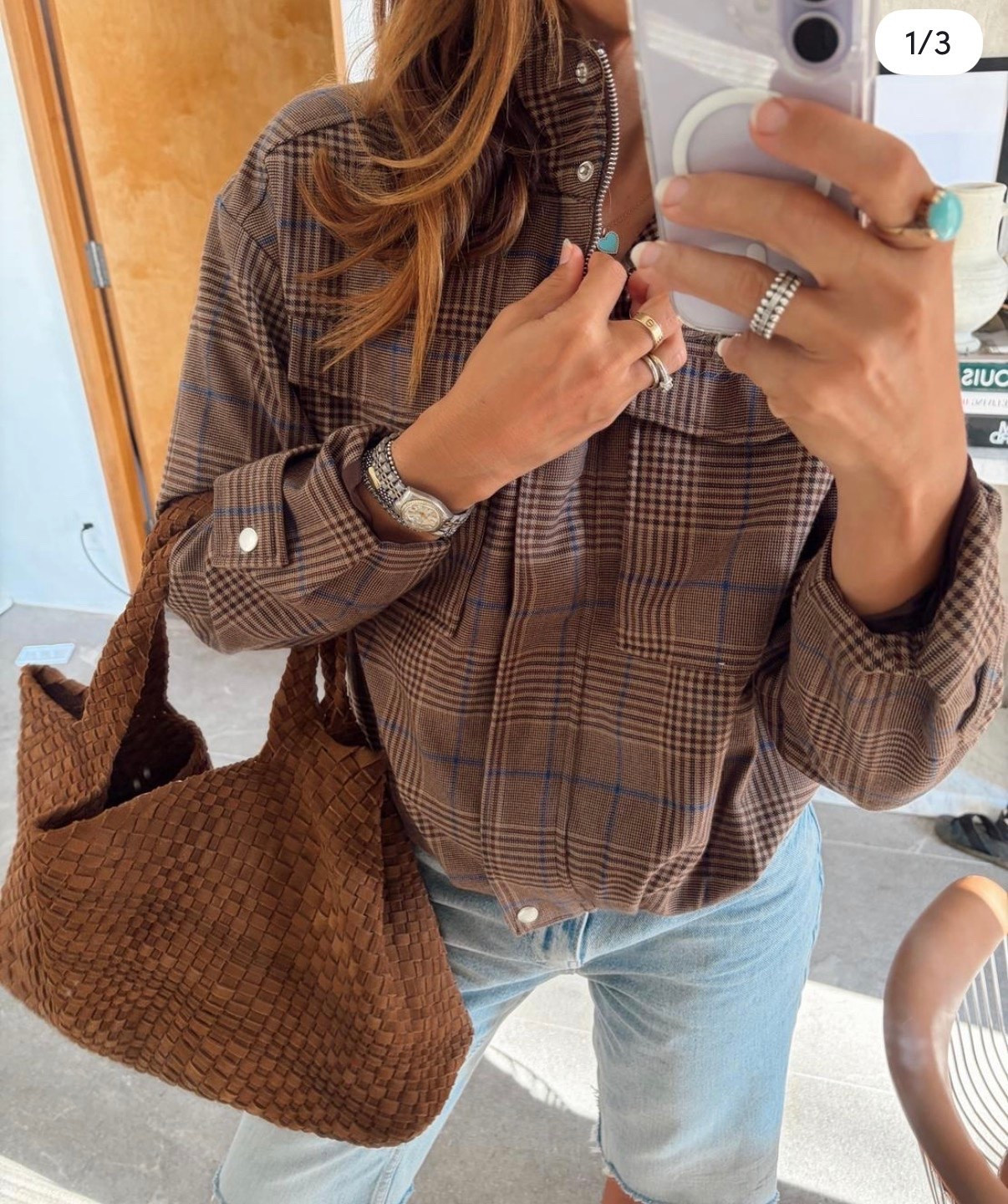 Beek bag coming soon!
Plaid jacket runs large 
I wear a small here 
🎯 target