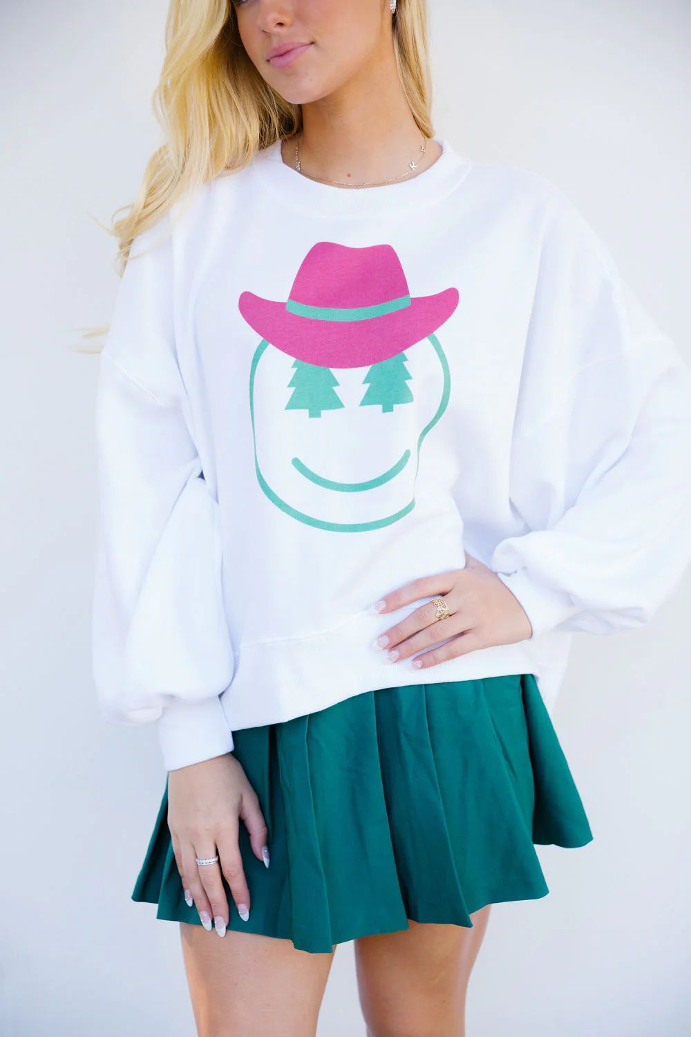 HAPPY COWGIRL WHITE PULLOVER | Judith March
