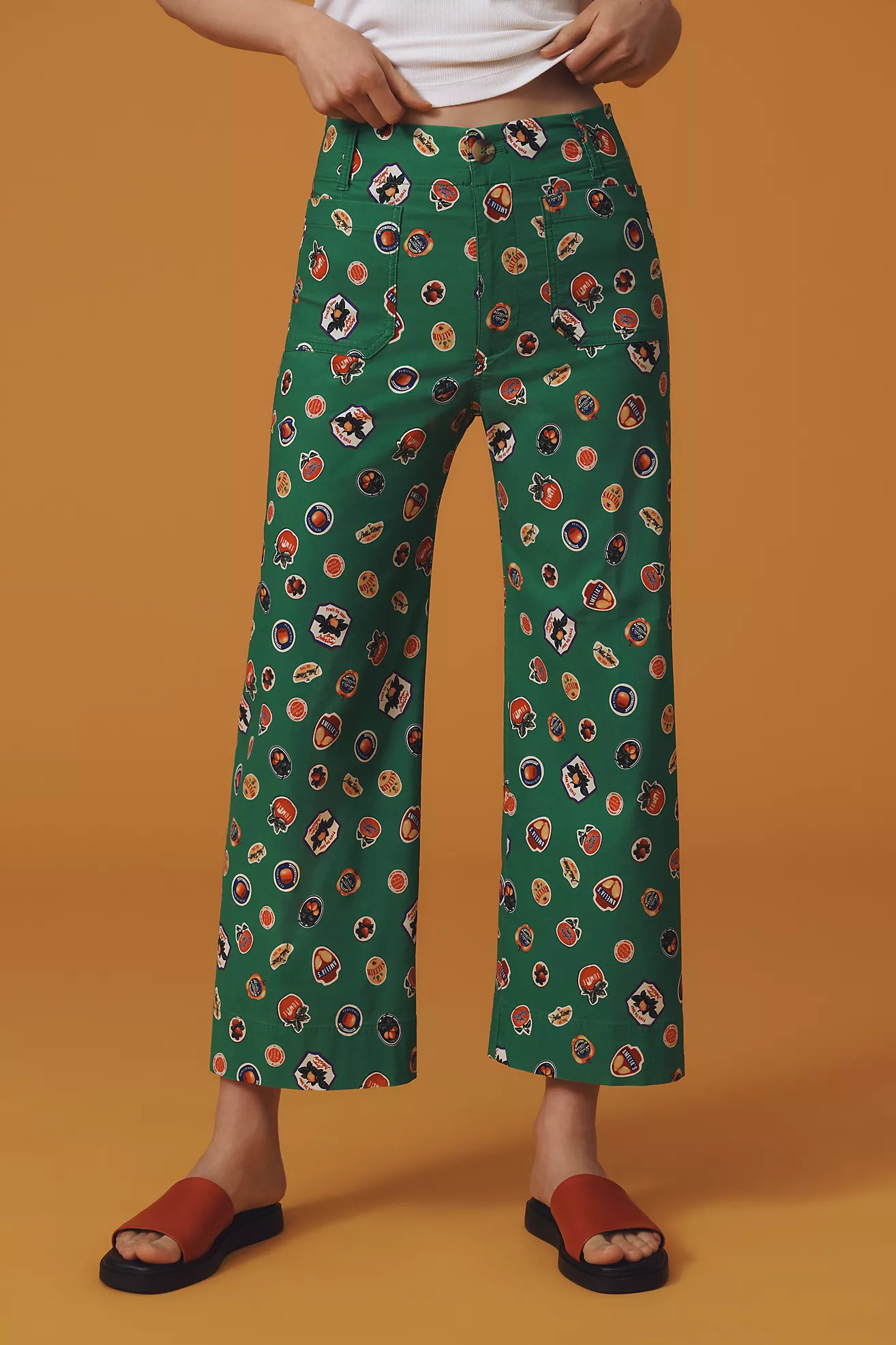 The Colette Cropped Wide-Leg Pants by Maeve: Magic Fabric Edition | Anthropologie (US)