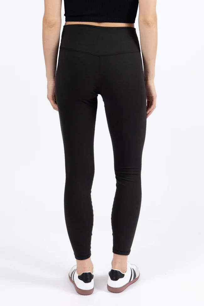 Embrace The Joy Black Brushed Knit Lounge Leggings DOORBUSTER | Pink Lily