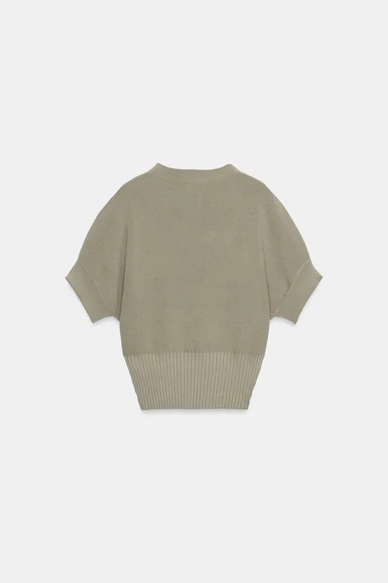 STRICKOBERTEIL MIT TAILLIERTEM BUND | Zara DE