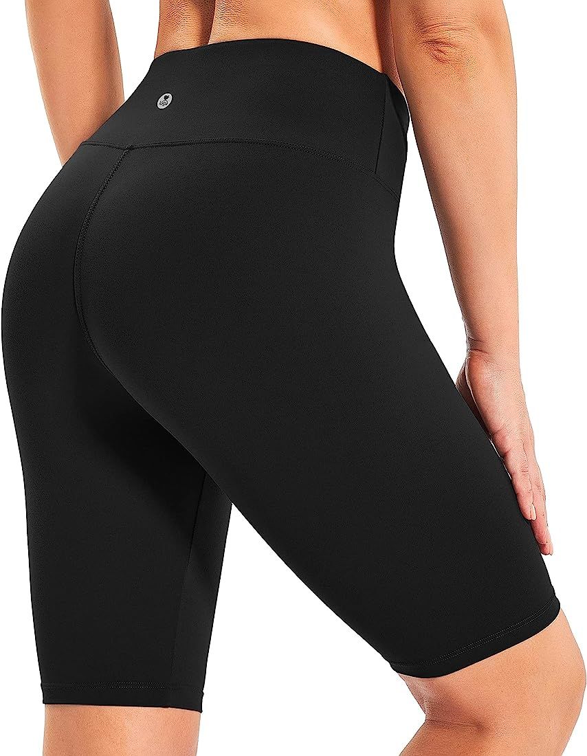 IUGA Biker Shorts for Women High Waist - 8" Workout Shorts with Inner Pocket Yoga Spandex Gym Run... | Amazon (US)