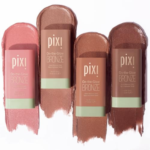 Pixi On-the-Glow Bronze - 4 Shade Bundle: RichGlow, SoftGlow, WarmGlow, and DeepGlow, Hydrating Tinted Moisture Bronzer Stick with Ginseng, Aloe Vera & Fruit Extracts, For Cheeks & Lips, 19g / 0.6oz E | Amazon (US)