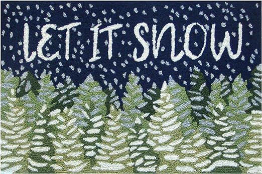 Liora Manne Frontporch Rug, 1 ft 8 in x 2 ft 6 in, Let It Snow | Amazon (US)