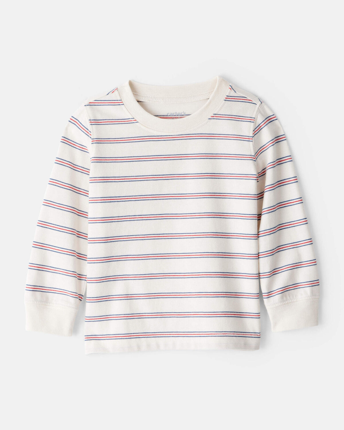 Baby Boy Striped Long-Sleeve Tee - Ivory | Carter's Inc