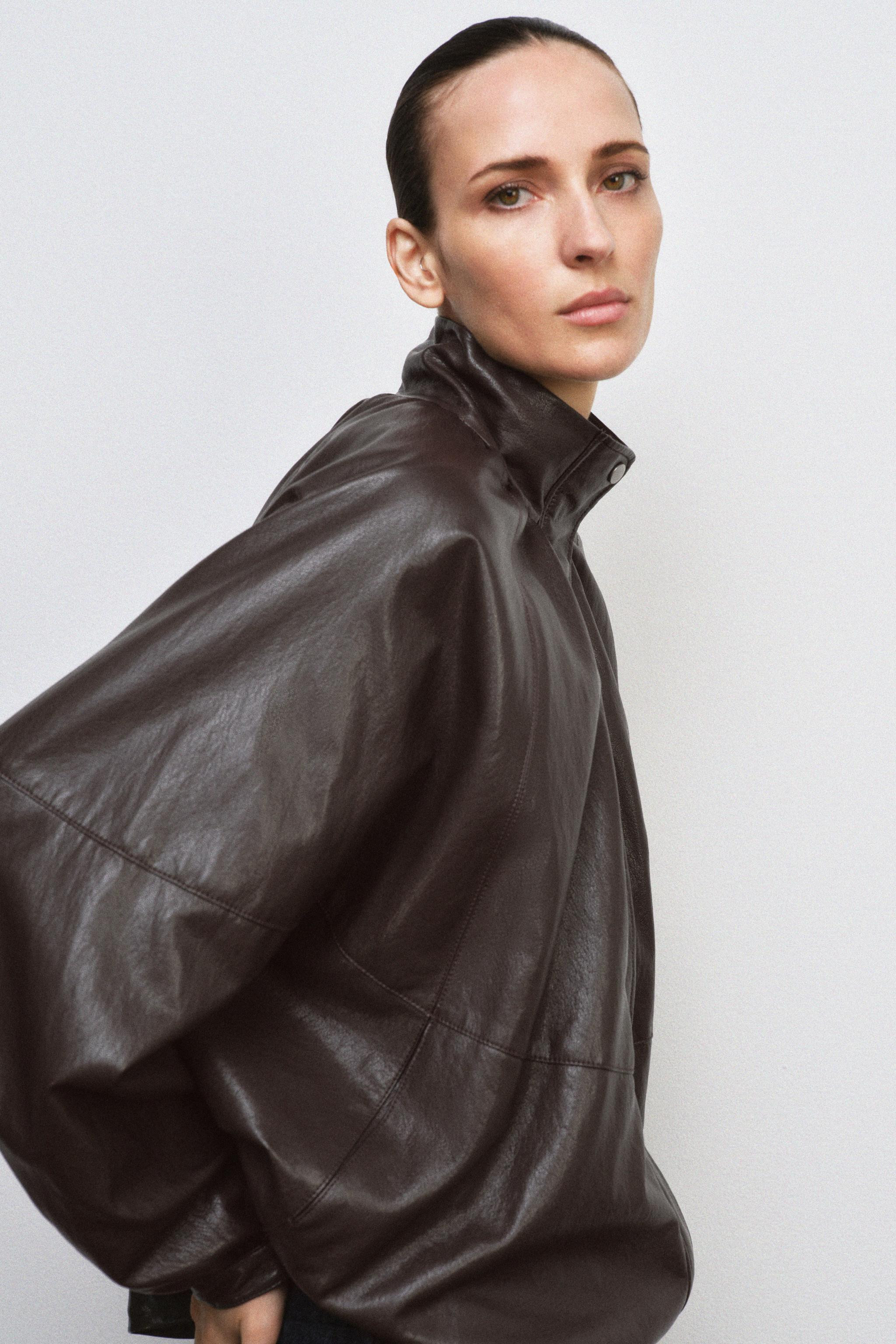 FAUX LEATHER BOMBER JACKET ZW COLLECTION | Zara US