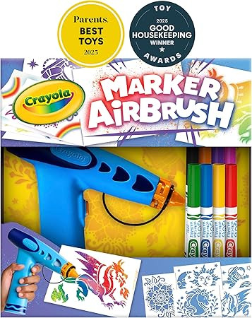Crayola Marker Airbrush Spray Art Kit, Essential Easter Basket Stuffer for Kids, Battery-Powered ... | Amazon (US)