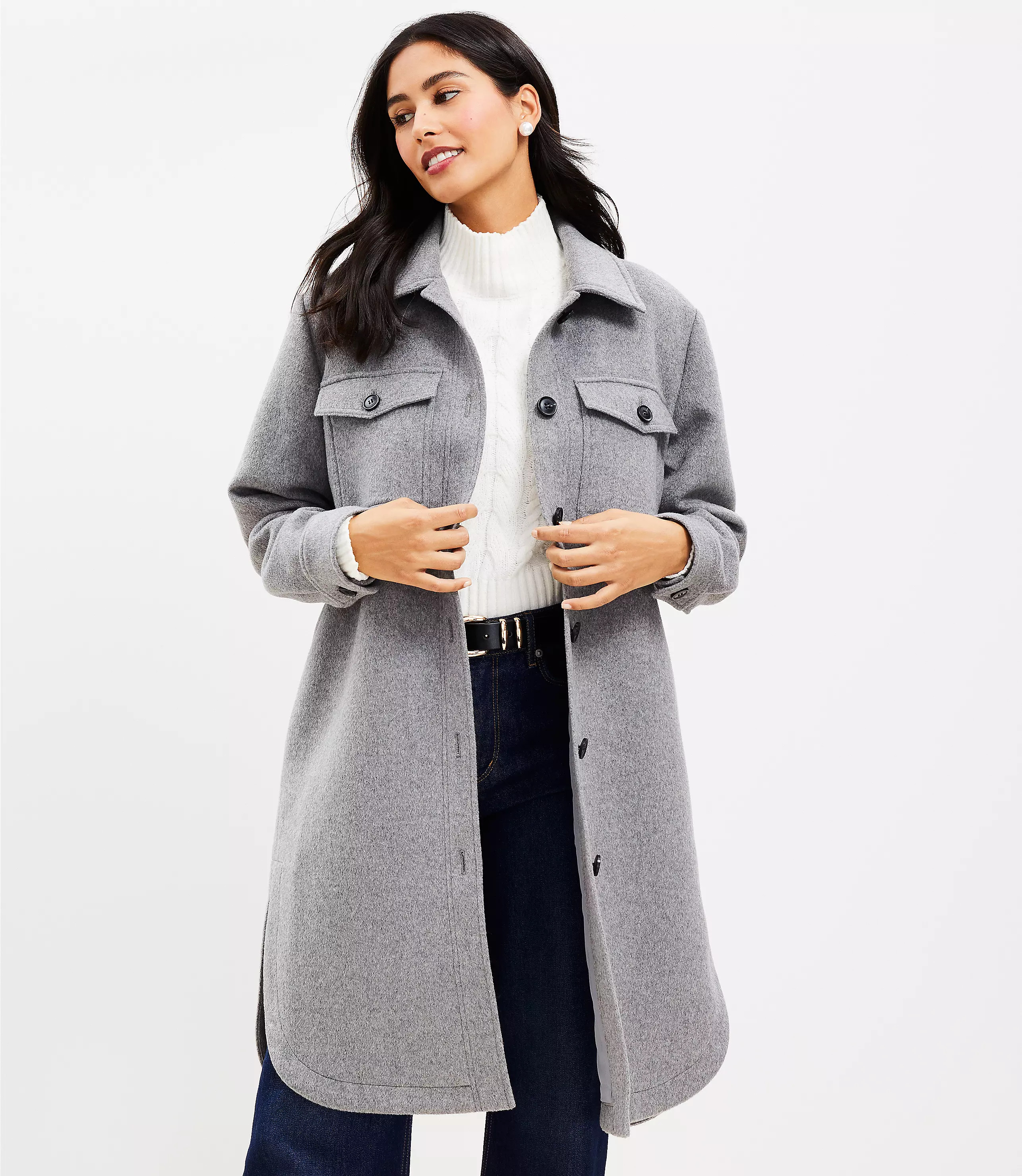 Long Shirt Jacket | LOFT