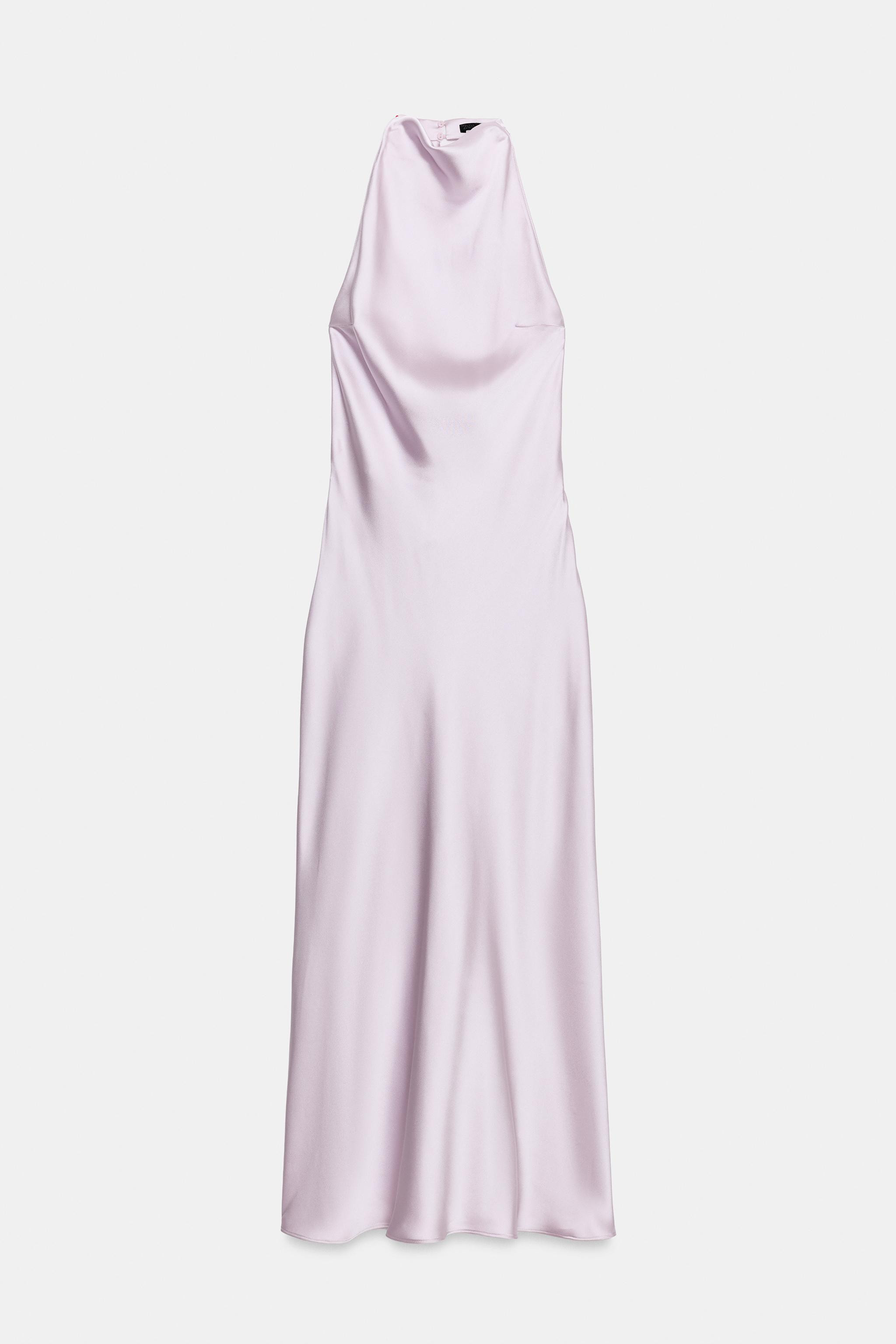 SATIN HALTER DRESS | Zara US