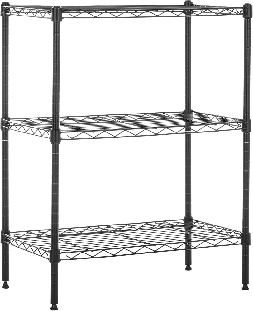 Amazon Basics 3-Shelf Narrow Adjustable, Heavy Duty Storage Shelving Unit (250 lbs loading capaci... | Amazon (US)