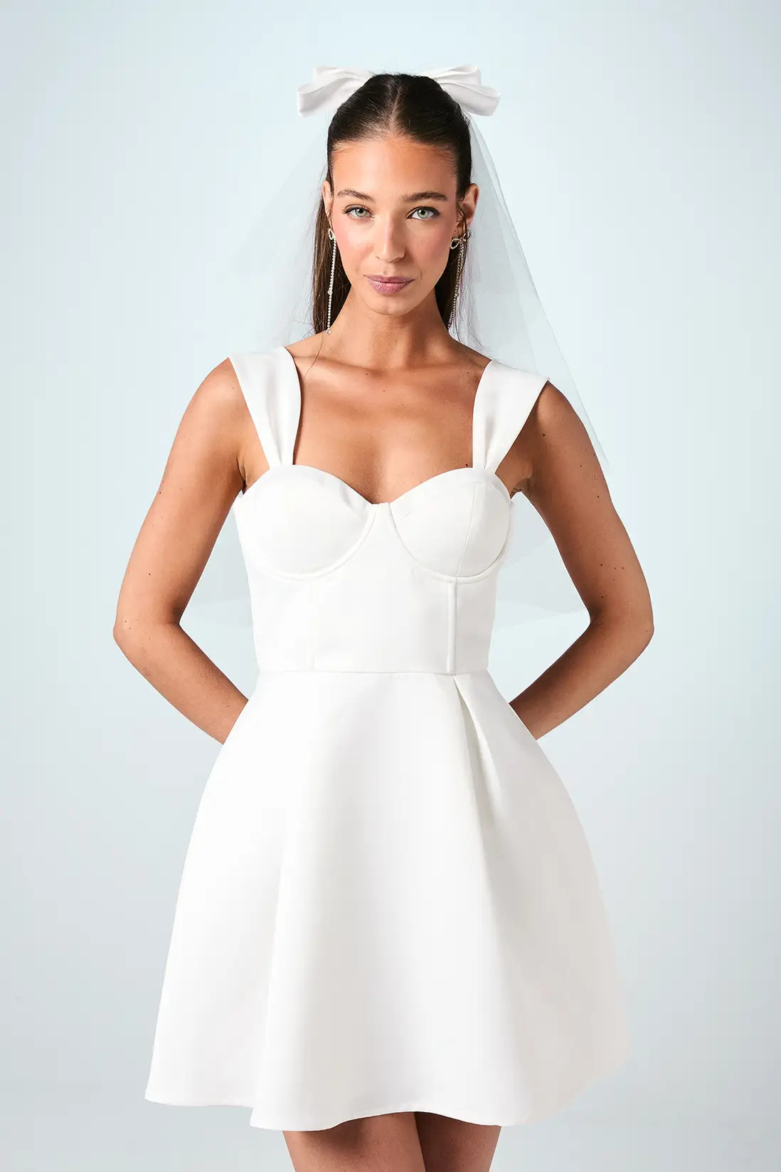 Ivory Coast Sweetheart Fit and Flare Mini Wedding Dress | Debenhams | Debenhams UK