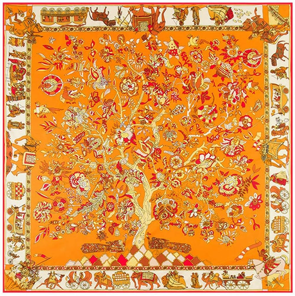 NUWEERIR Womens Extra Large Scarf 100% Twilled Silk Square Scarf Blanket Scarf Shawl Wraps 51x51 ... | Amazon (US)