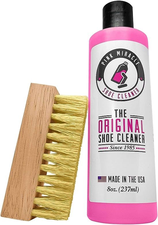 Pink Miracle Shoe Cleaner Kit 8 Oz. Bottle Fabric Cleaner for Leather, Whites, and Nubuck Sneaker... | Amazon (US)