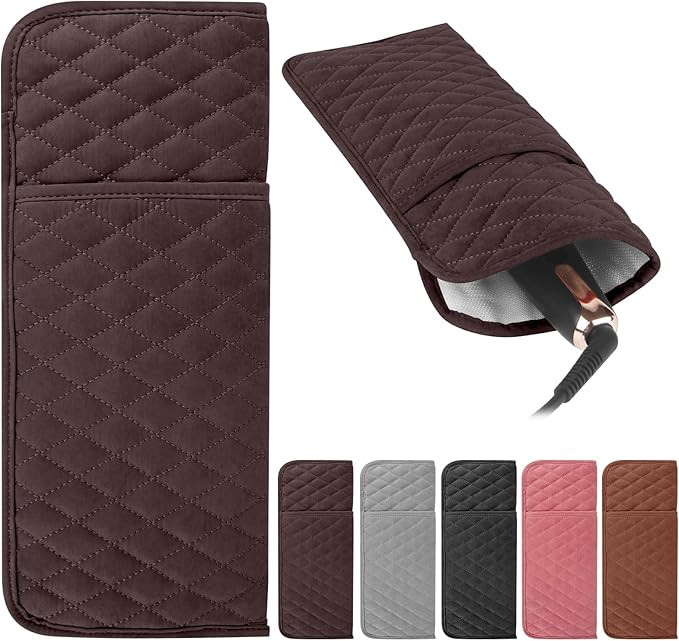 Heat Resistant Hair Tools Organizer Bag Portable Travel Storage Cover Case for Hair Straighteners... | Amazon (US)