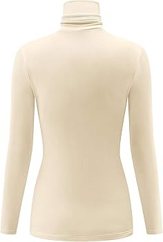 Kindcall Casual Turtleneck Tops Lightweight Long Sleeve Soft Thermal Shirts for Women | Amazon (US)
