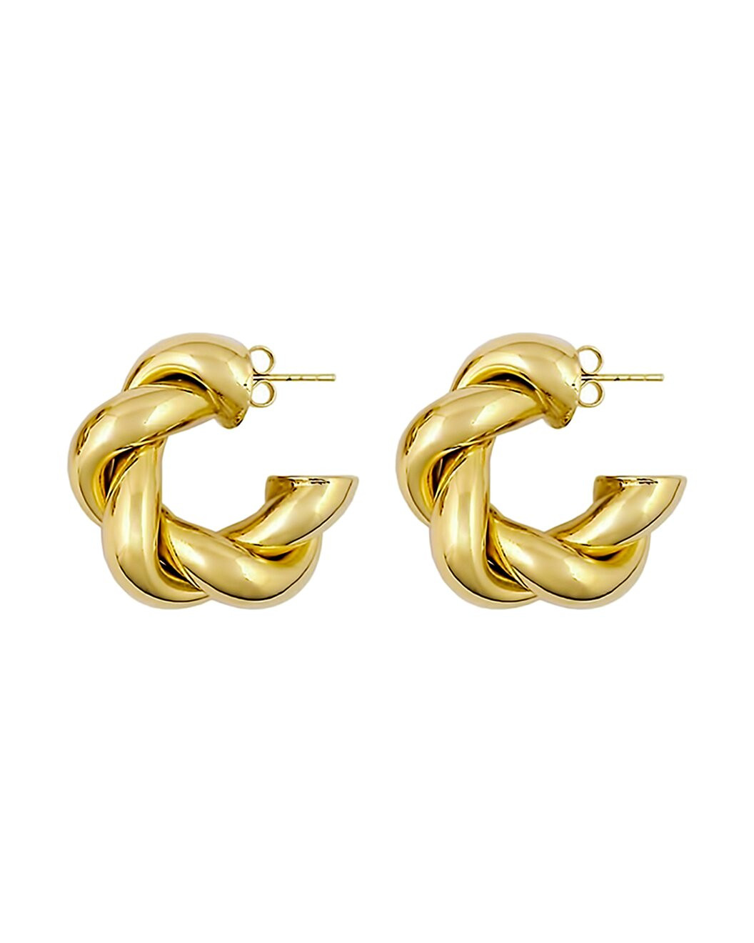 Love in Bloom 14K Over Silver Love Knot Tube Hoops | Gilt