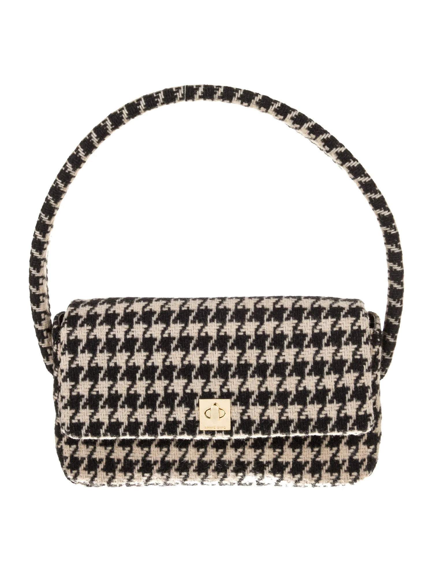 Anine Bing Wool Shoulder Bag - Black Shoulder Bags, Handbags - W6O84923 | The RealReal | The RealReal