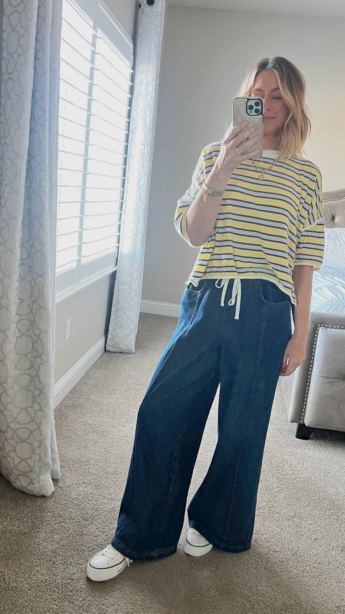 Outfit of the day 💛💙 

Striped tee: Free People wearing a small
Jeans: Target but sold out 😕 Linking similar options.


#outfit #springoutfit #whatiwore #freepeople #style

#LTKSaleAlert #LTKOver40 #LTKootd
