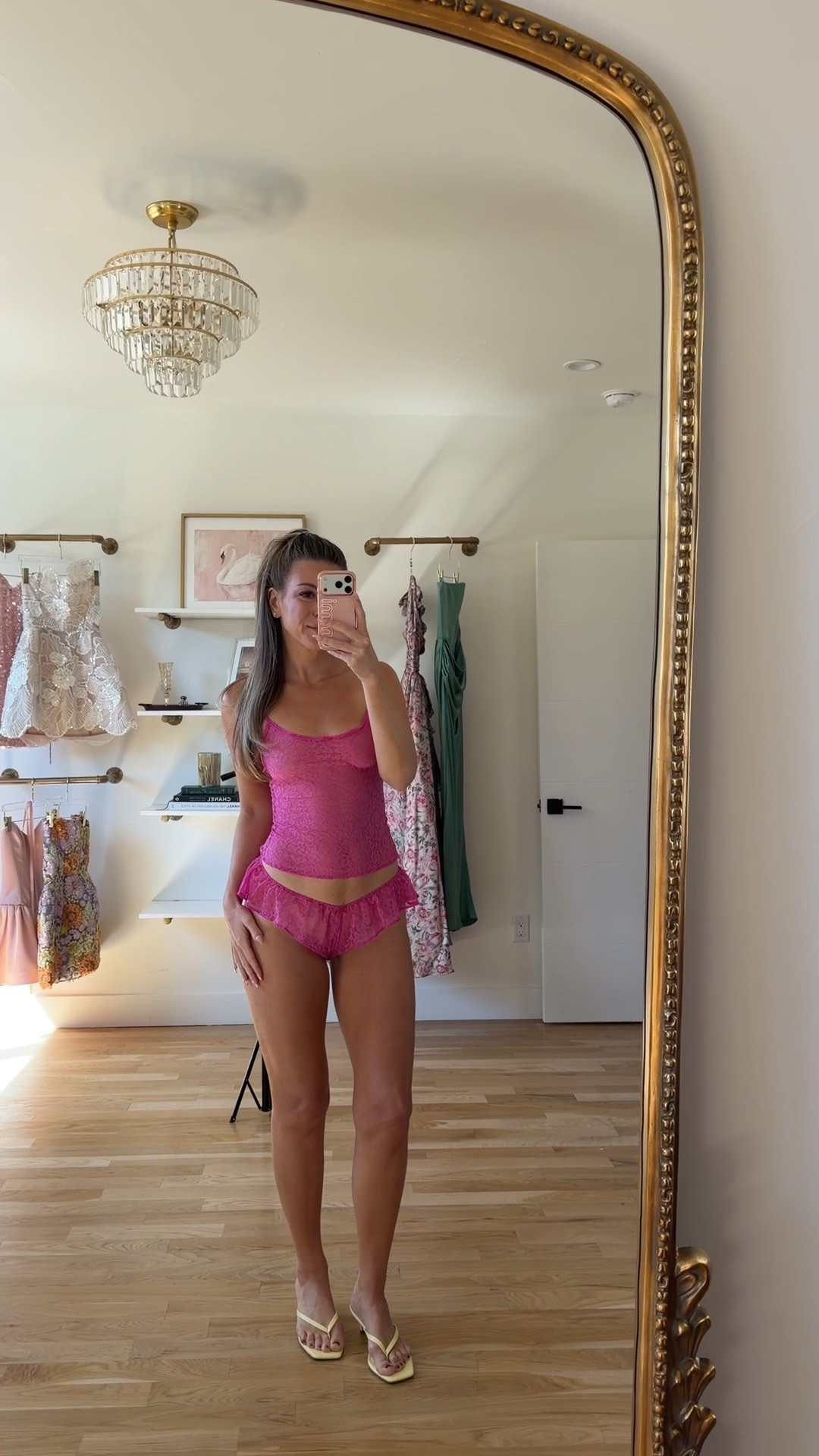 pink lace cami top with a scalloped neckline with matching ruffle-trim lace bottoms new victoria secret lingerie set 🩷

wearing smalls & mediums on bottoms

lingerie, matching sets, underwear, bra, panties, nighty, pjs, Victoria’s Secret, intimates, babydoll, robe

#LTKselfcare #LTKgrwm #LTKU