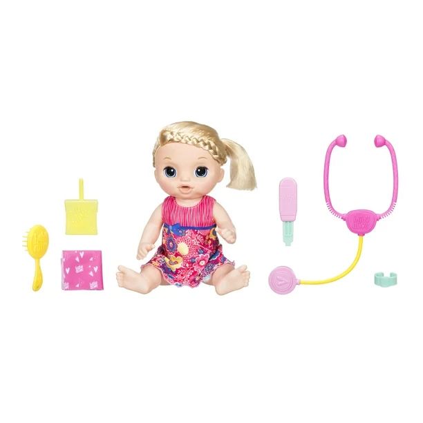Baby Alive Sweet Tears Blonde Hair Baby Doll, Drinks and Cries Tears, with Doctor Visit Accessori... | Walmart (US)