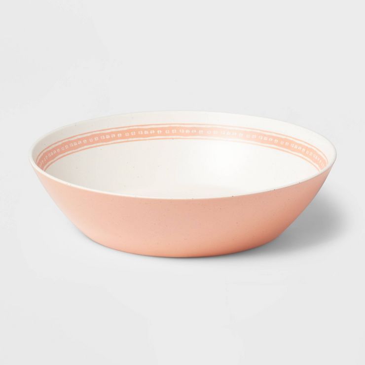 125oz Bamboo and Melamine Serving Bowl Pink - Threshold™ | Target