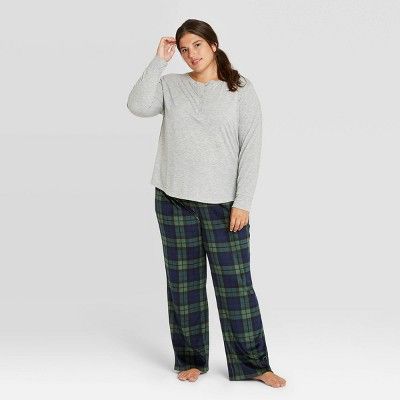 Women's Plus Size Henley Pajama Set - Stars Above™ | Target