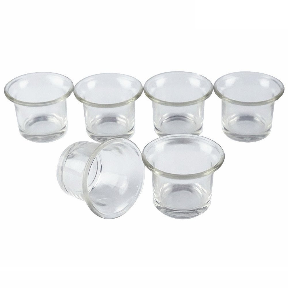 Clear Chunky Glass Lip Votive Candle Holders Tealight Votive Cups for Wedding Proposal, Spa, Arom... | Amazon (US)