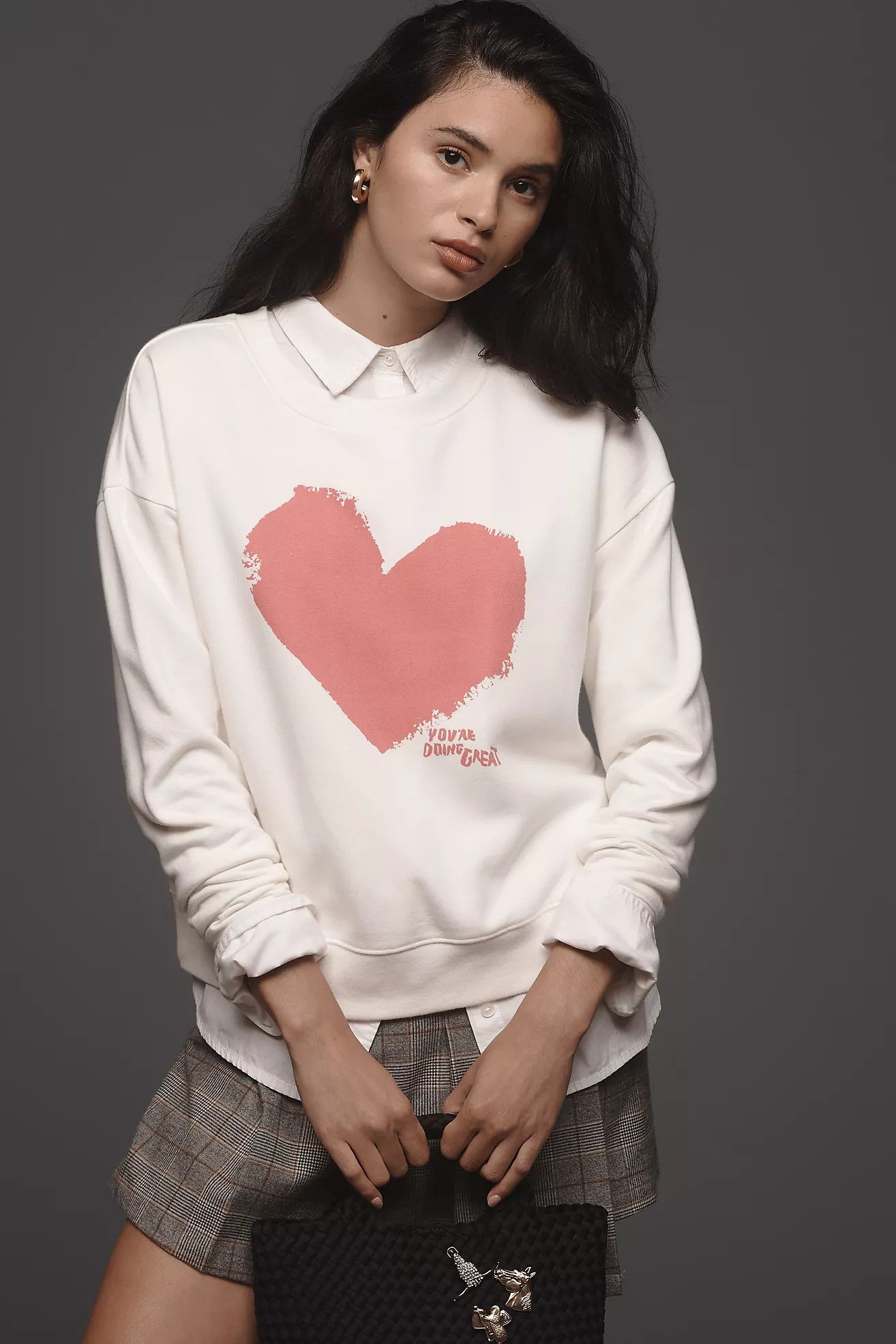 Chiara Perano Heart Sweashirt | Anthropologie (US)