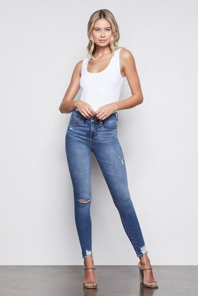 GOOD WAIST CHEWED HEM | BLUE349 | Good American