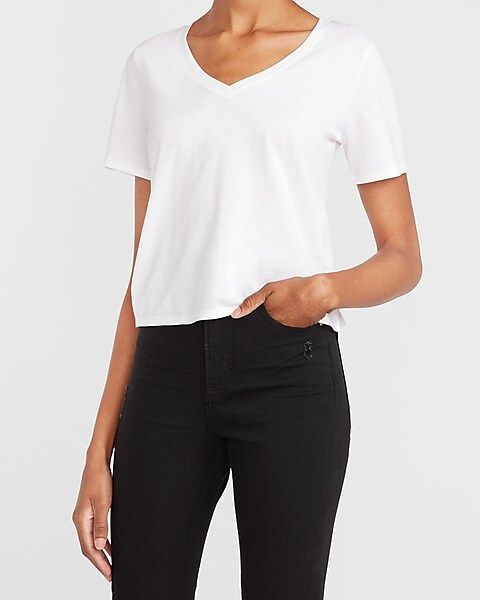 Skimming V-Neck Tee | Express