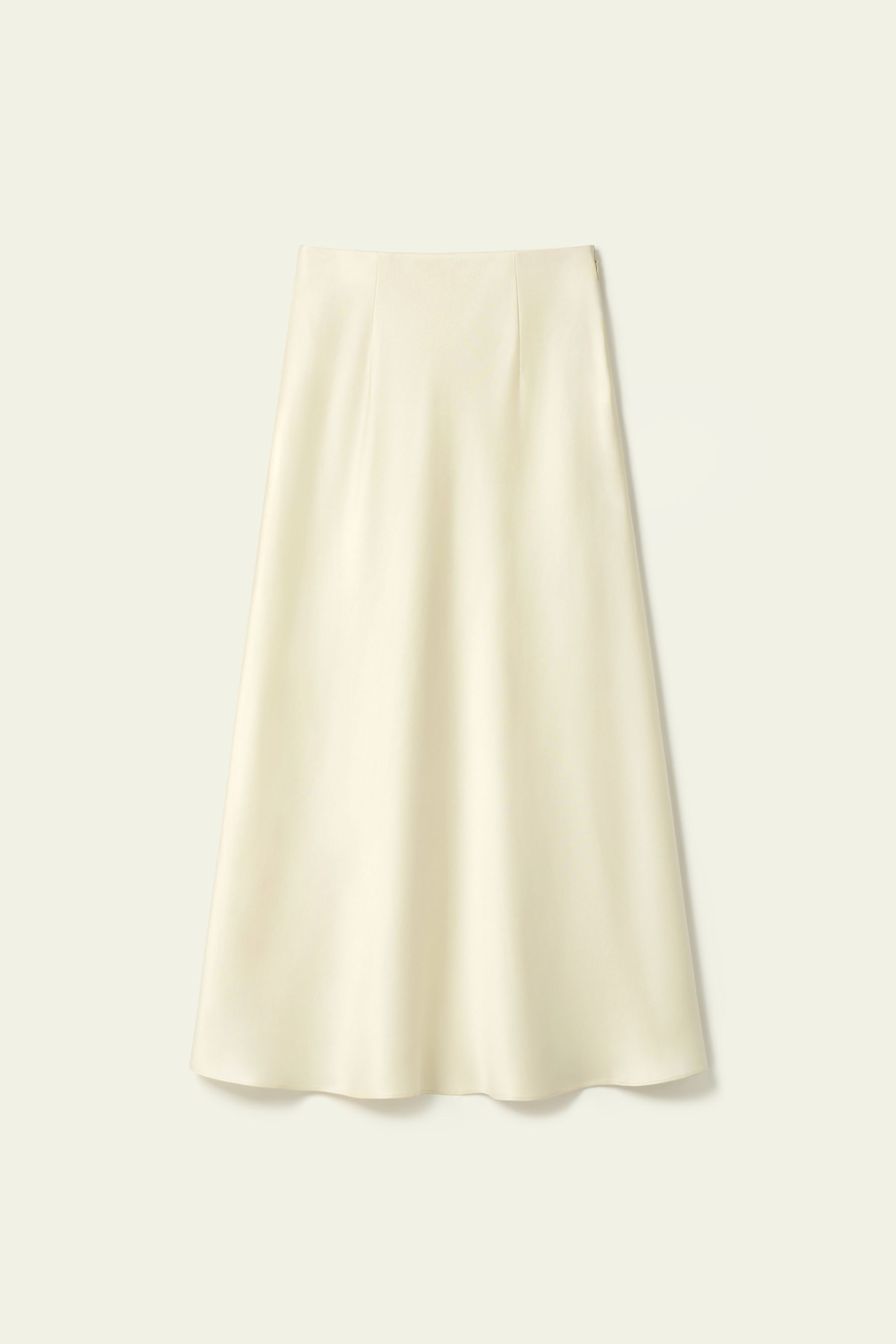LSxES Mid Rise Silk Midi Skirt | LILYSILK